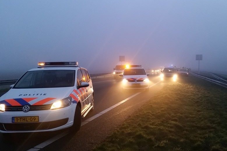 Veel schade na aanrijding op N50