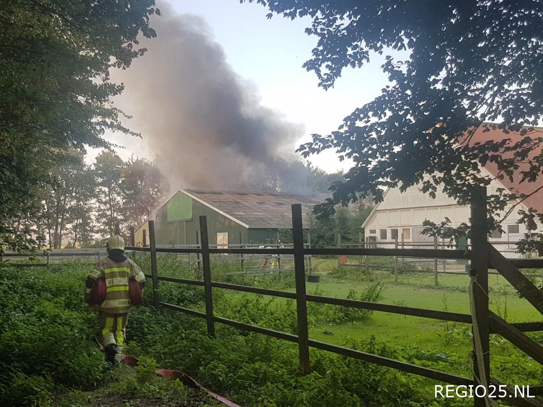 Grote brand op boerenerf Klutenpad