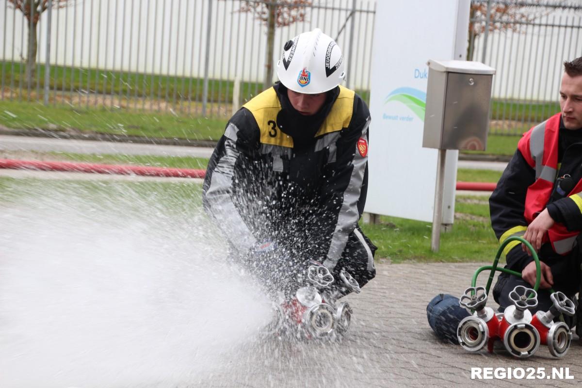 Jeugdbrandweer in actie tijdens wedstrijden