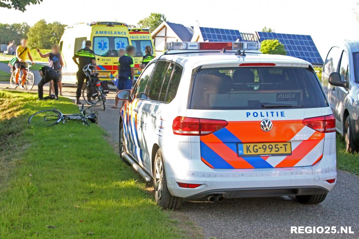 Fietser raakt gewond na harde val