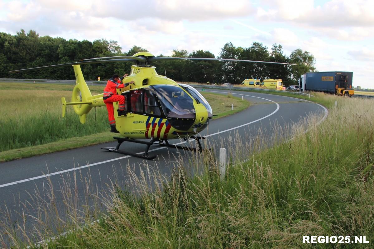 Zwaargewonde na val met motor oprit A6