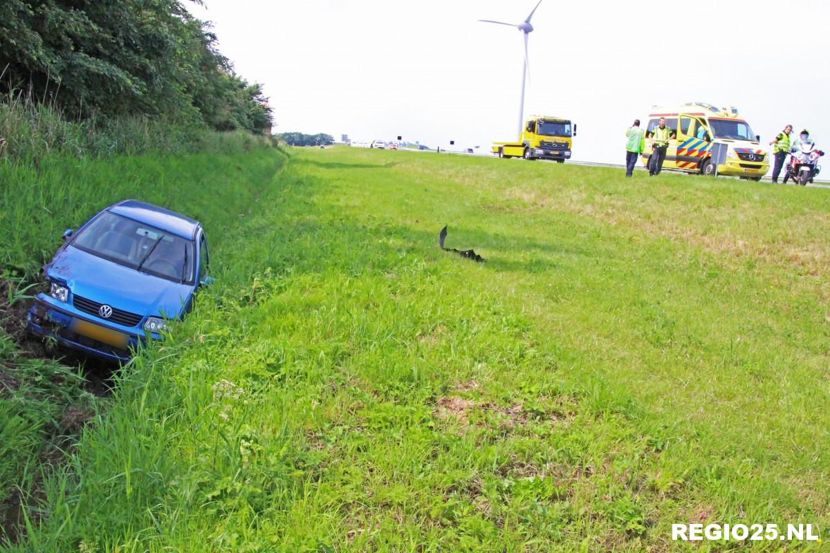 Dronken man veroorzaakt aanrijding A6