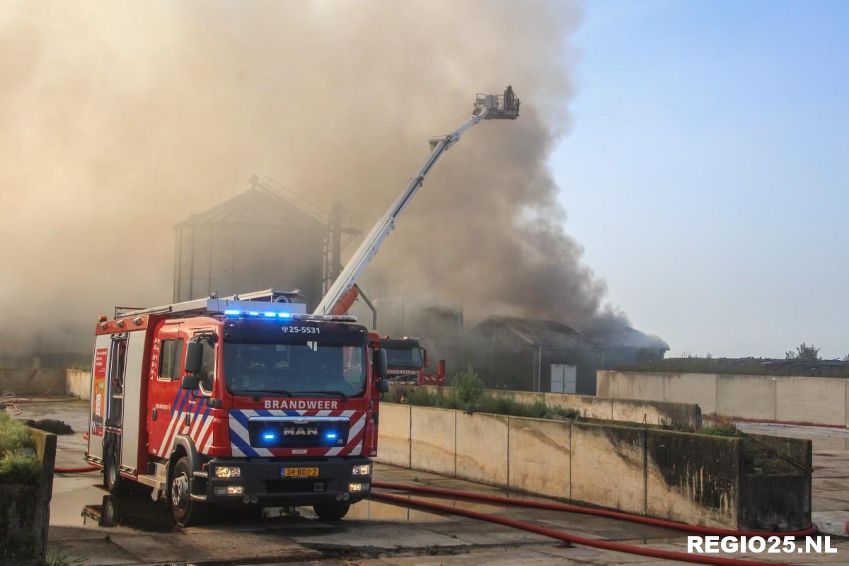 Duizenden kippen omgekomen bij grote schuurbrand