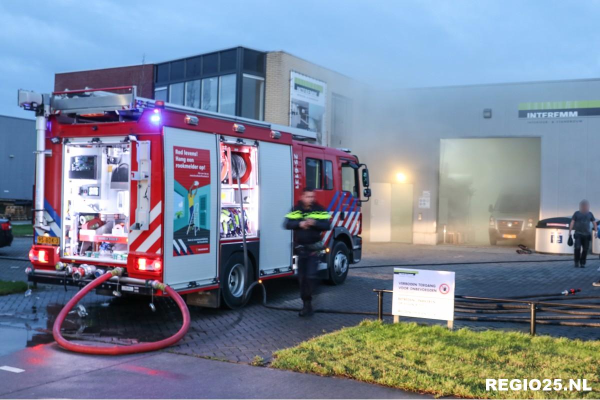 Brand in afzuiginstallatie van bedrijf