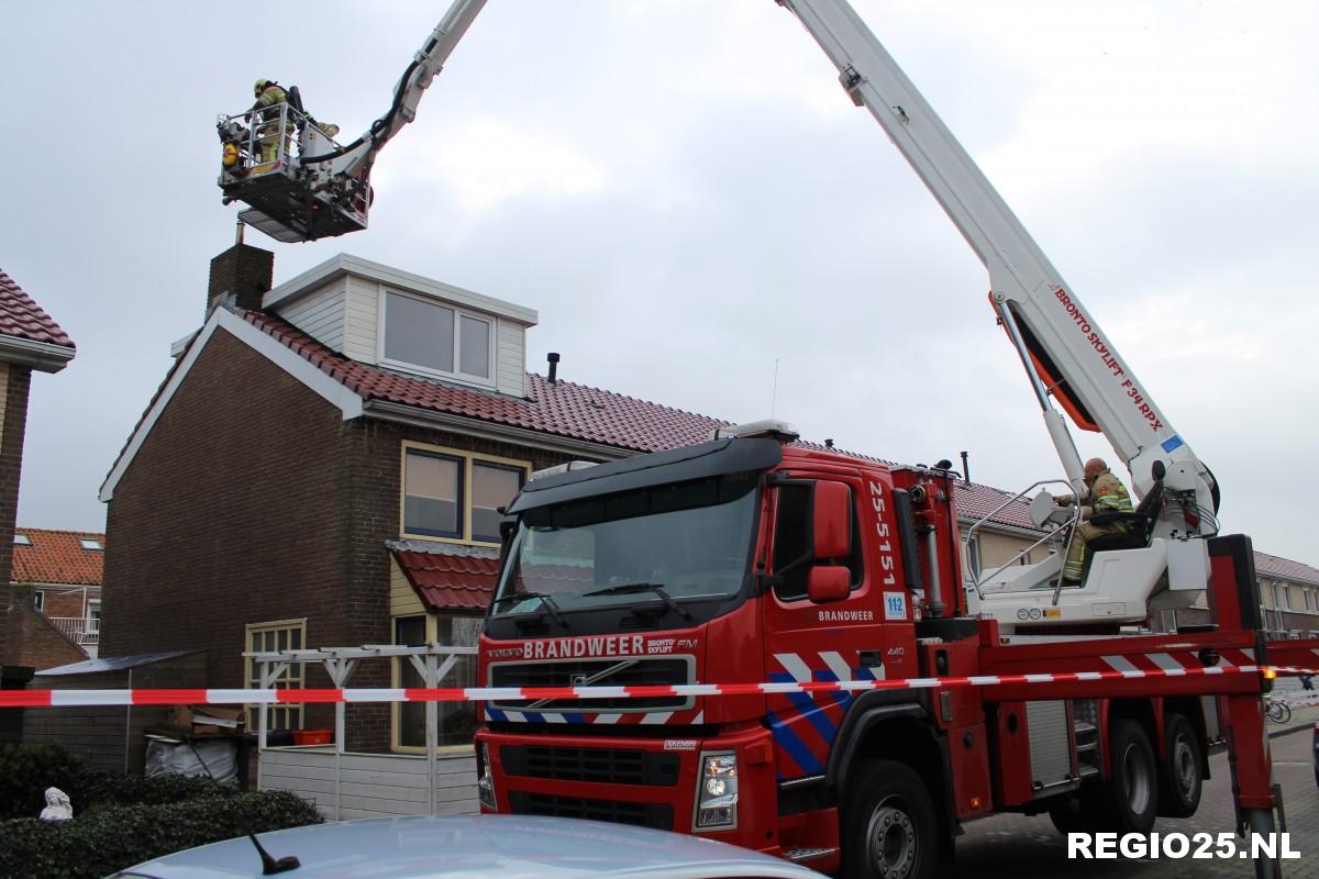 Kleine schoorsteenbrand in woning