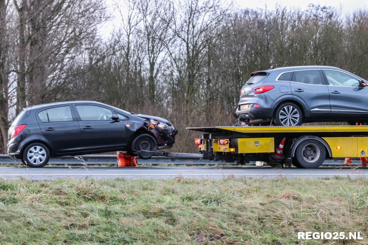 Lange file door kettingbotsing op A6