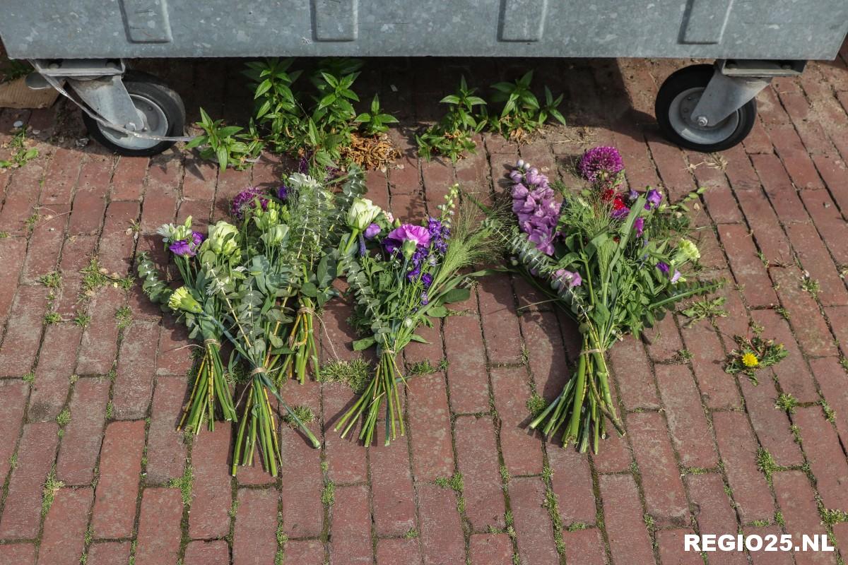 Bloemen voor slachtoffer steekpartij