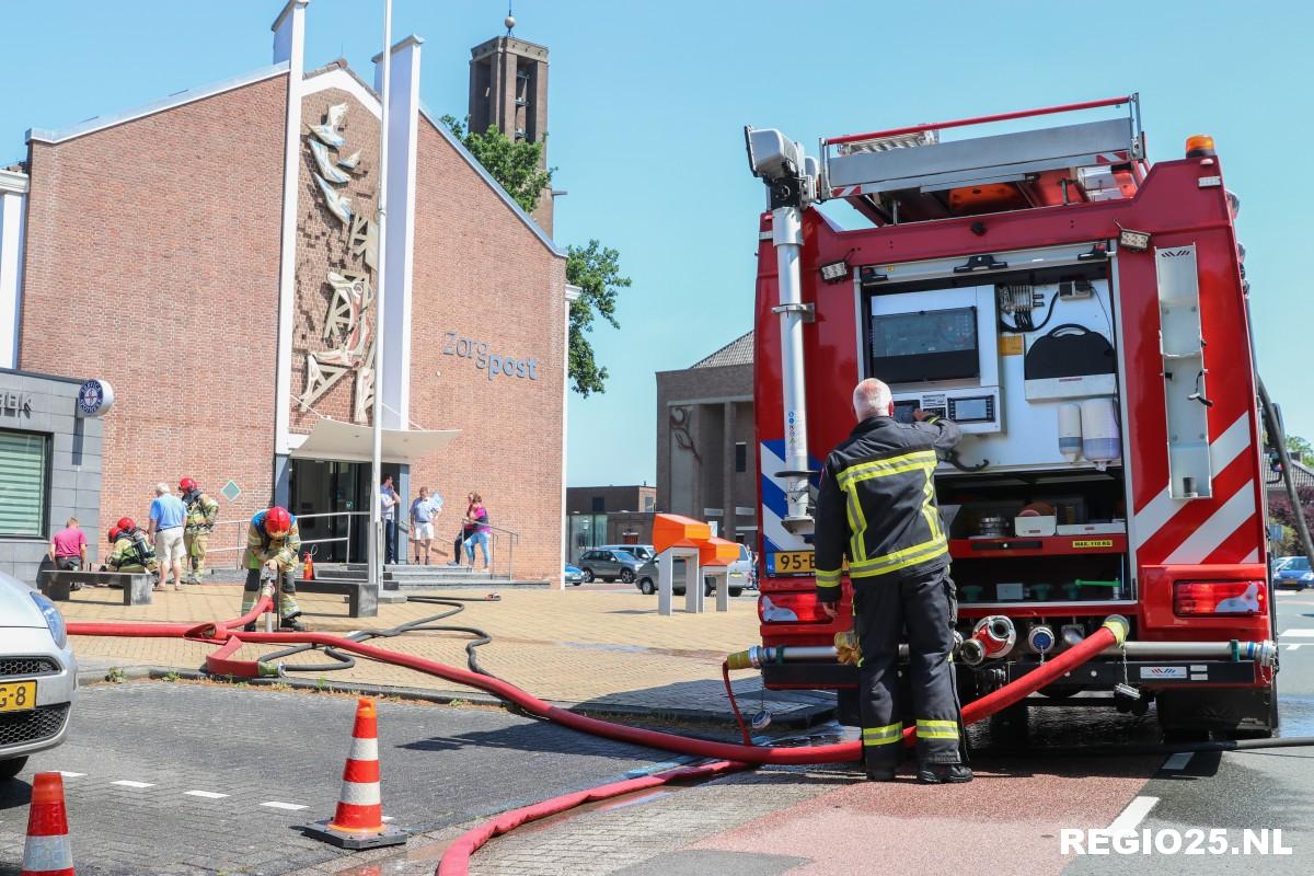 Zorgpost ontruimd vanwege brandje