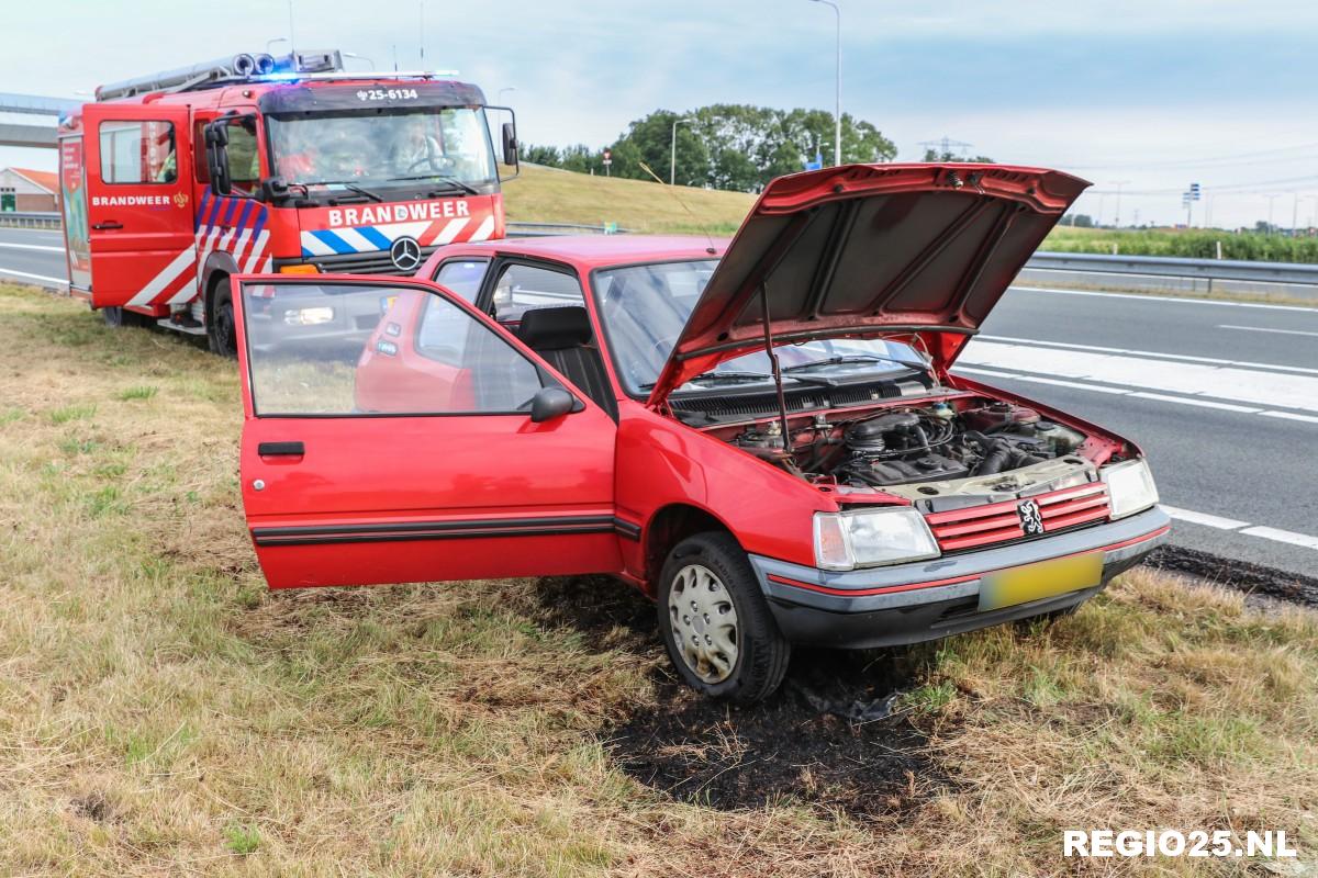 Beginnende autobrand snel geblust