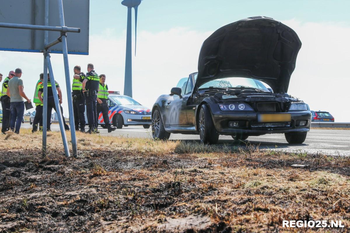 Kleine brand door te warme BMW