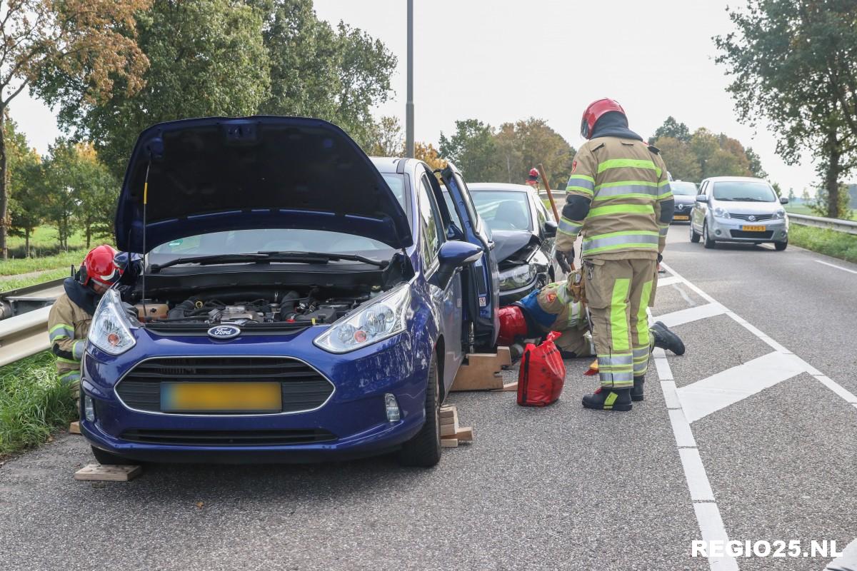 Gewonde bij kop-staart aanrijding