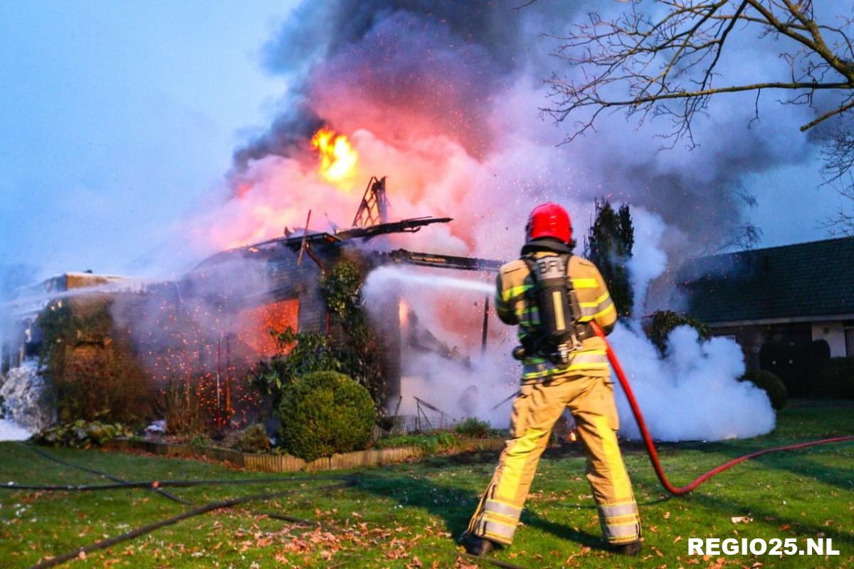 Woning volledig door brand verwoest