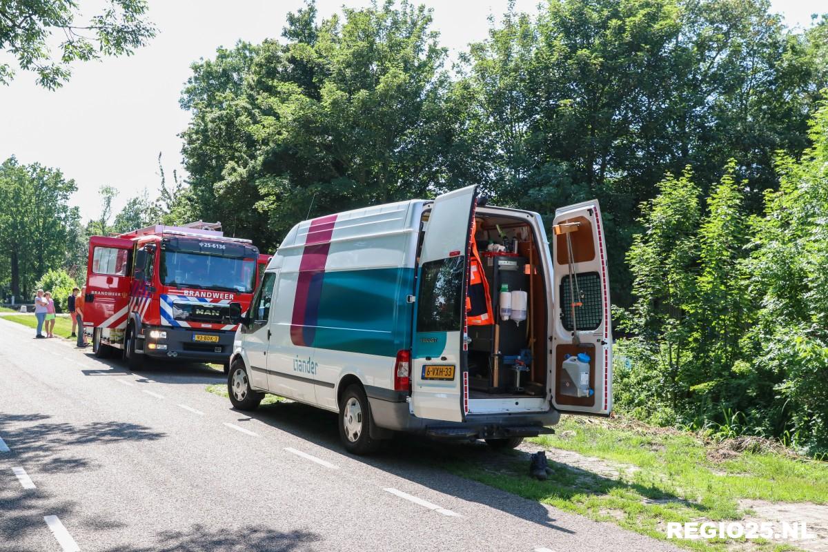 Gaslek door tuinwerkzaamheden