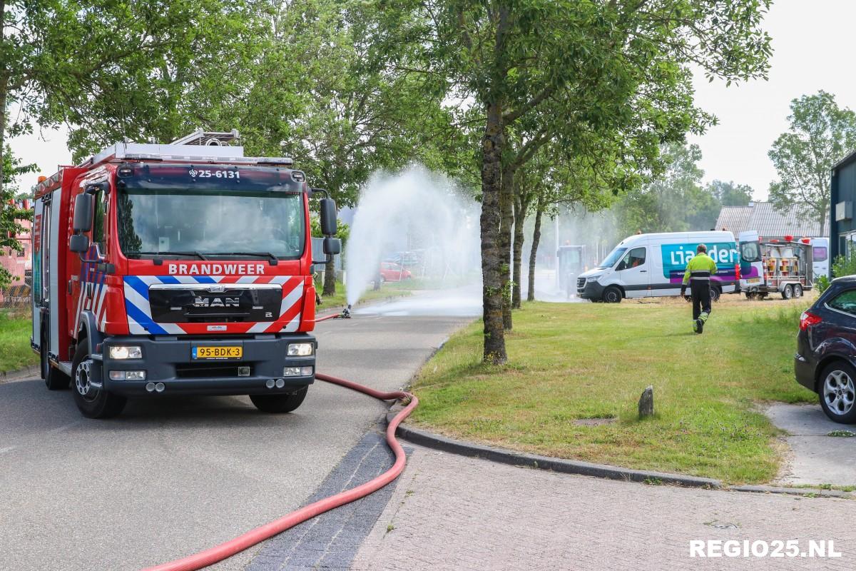 Produktieweg afgesloten door gaslek