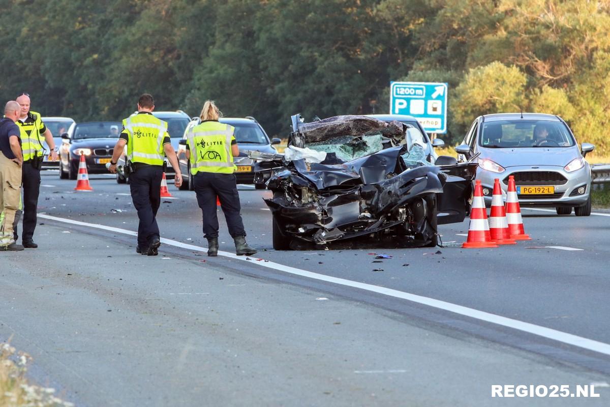 Ernstig ongeval met Tesla op de A6