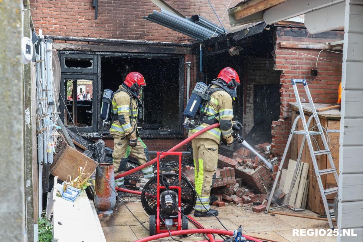 Felle brand in woning aan De Noord