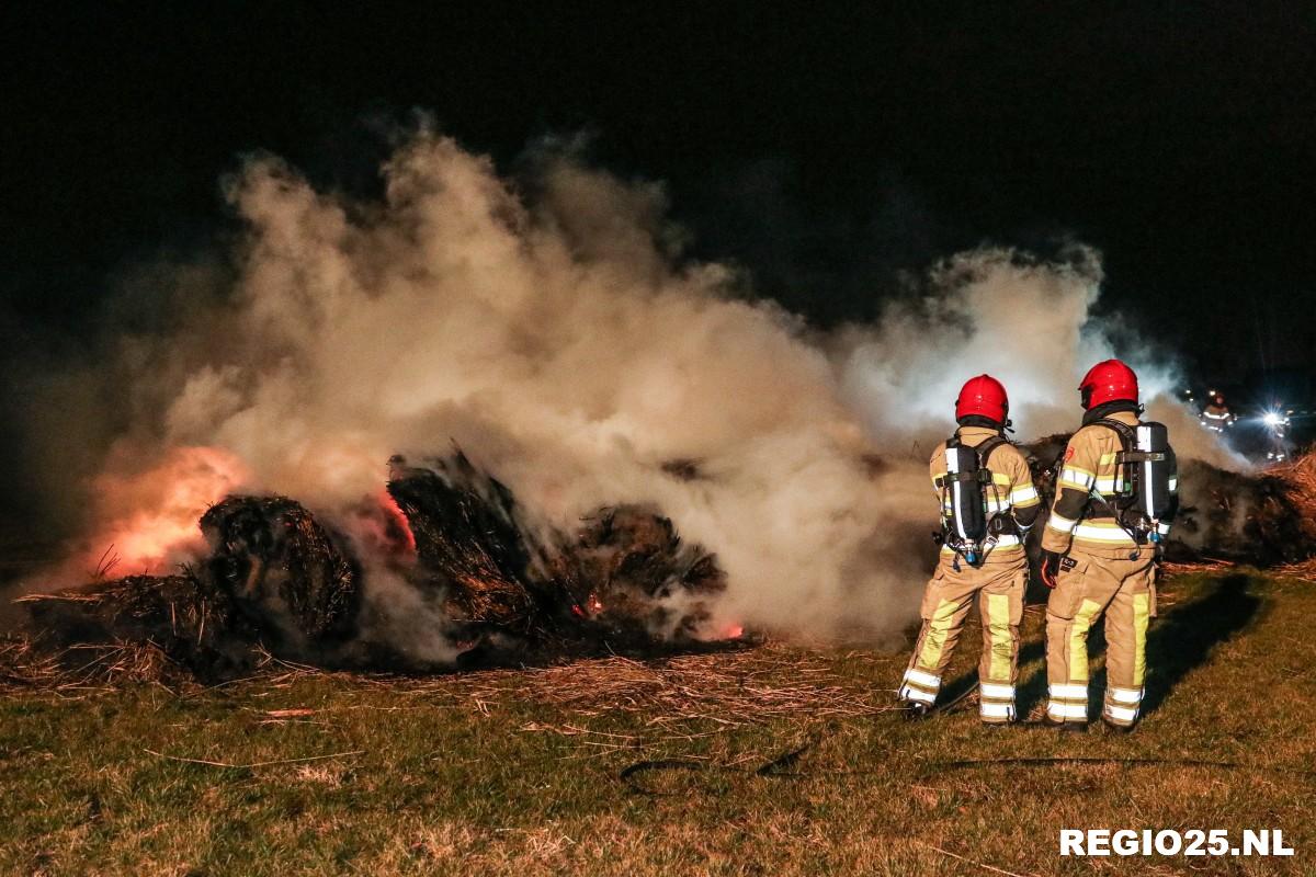 Bult riet in brand in Emmelhage