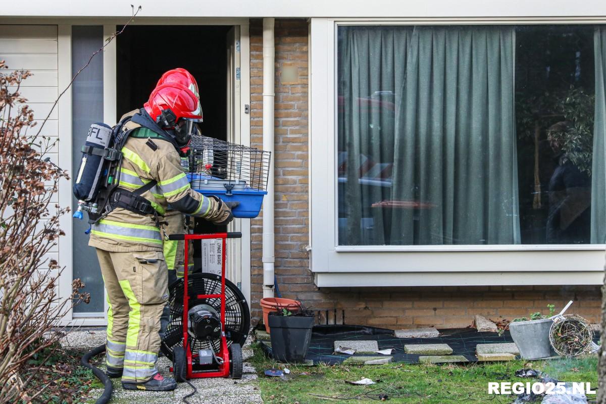 Huisdieren gered bij woningbrand