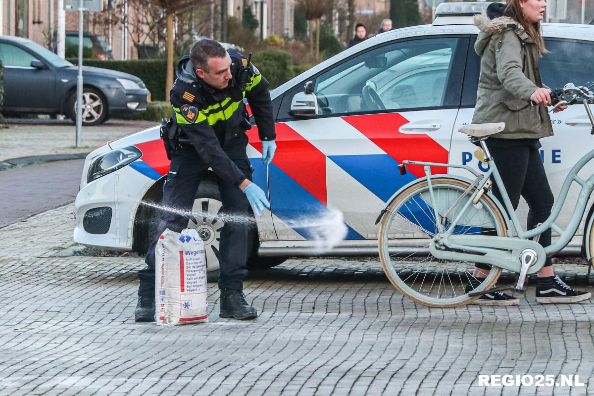 Gladde wegen, fietsers onderuit