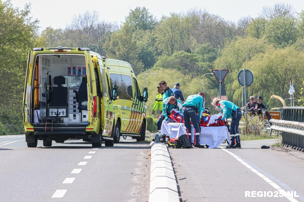 Fietser gewond bij ongeval op viaduct A6