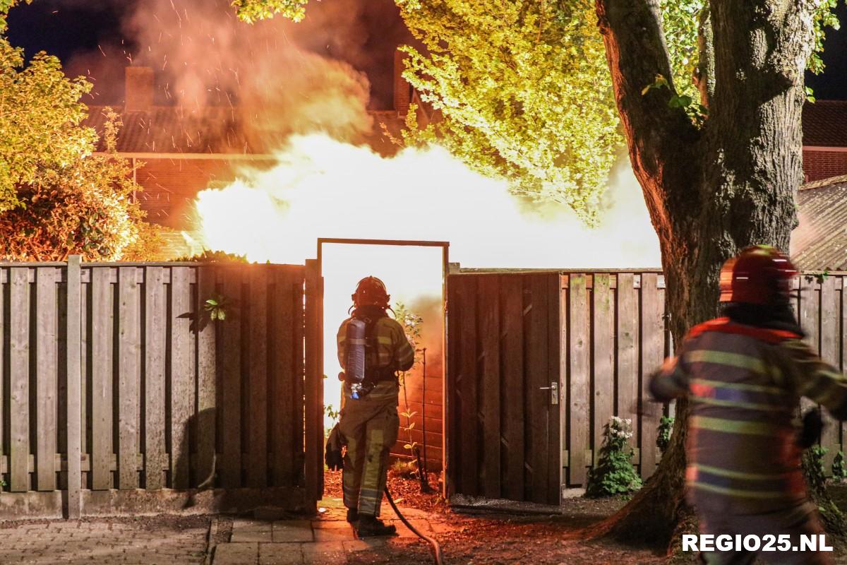 Schuurtje gaat in vlammen op