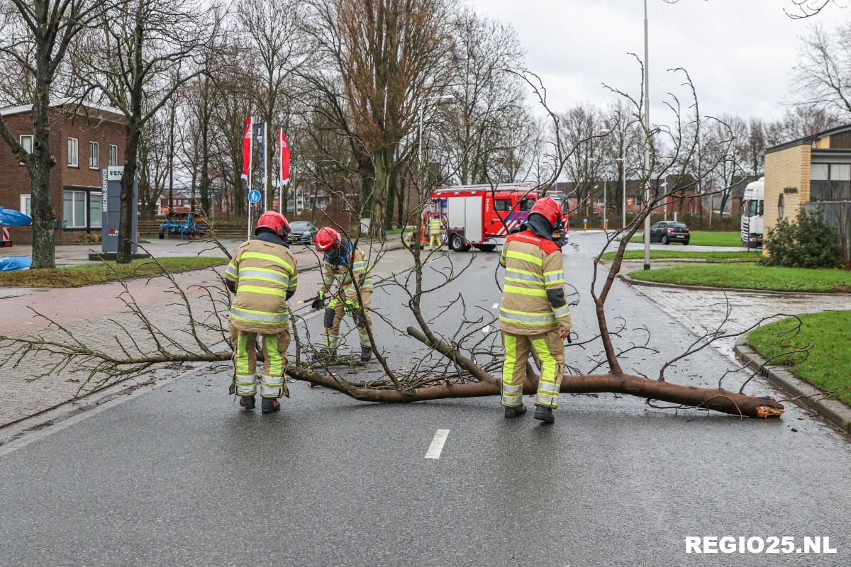 Kleine meldingen door storm Bella