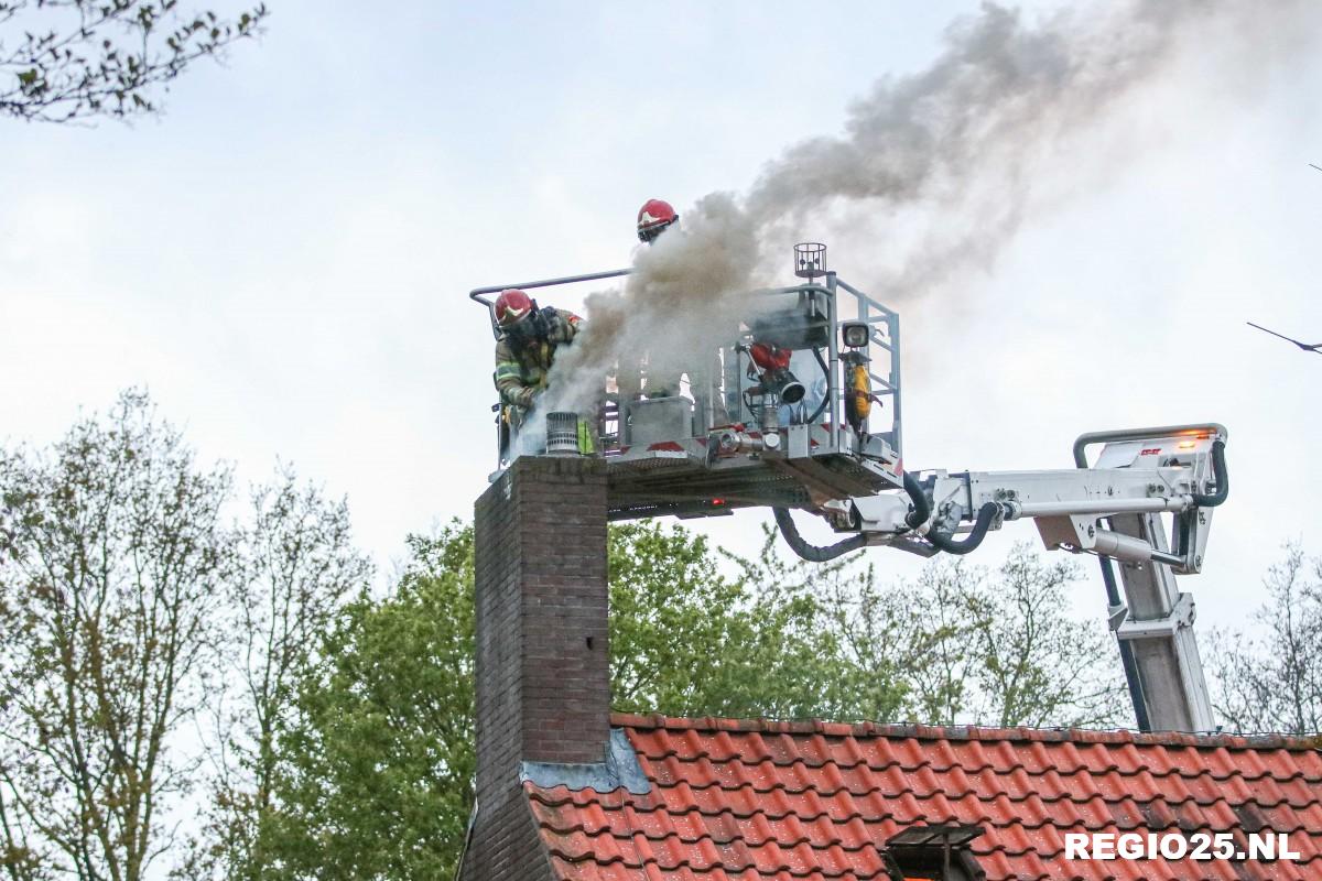 Flinke schoorsteenbrand snel onder controle