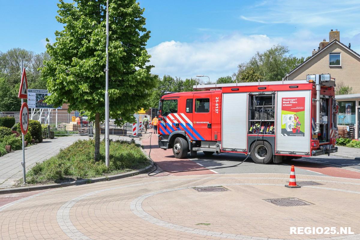 Klein gaslek bij graafwerkzaamheden