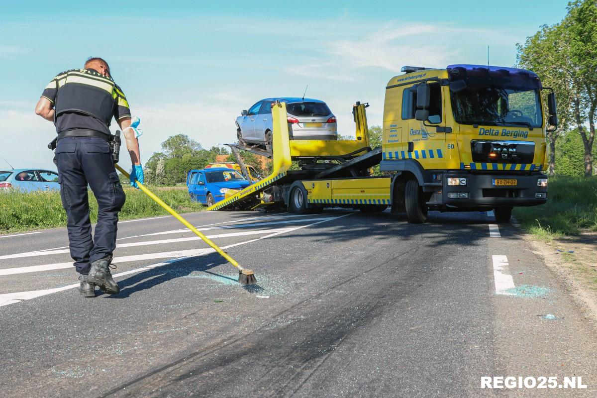 Licht letsel bij flinke aanrijding