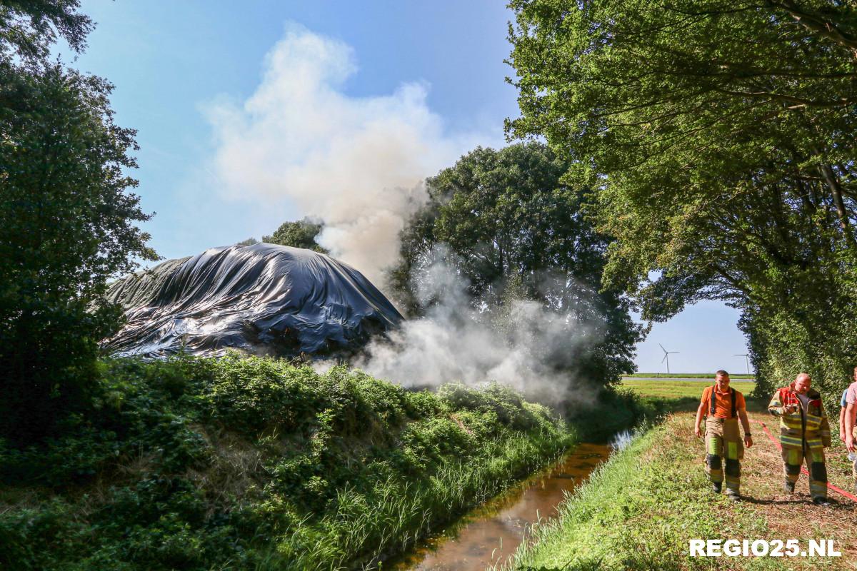 Grote inzet voor broeiende hooibult