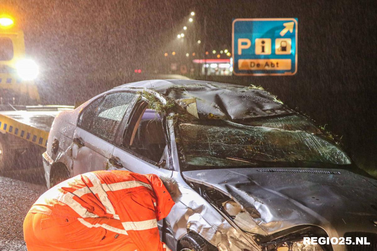 Zoektocht naar automobilist na aanrijding op A6