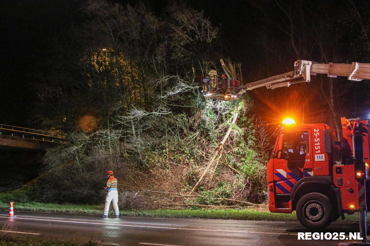 Kamperweg even afgesloten vanwege stormschade