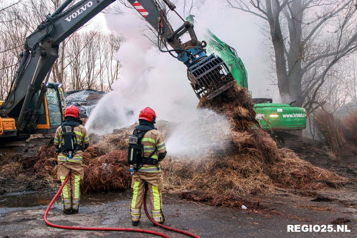 Opnieuw brand in hooibult naast A6