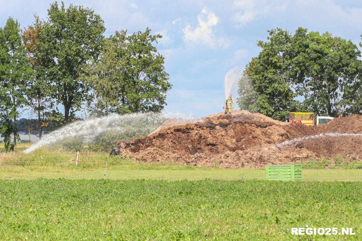 Brandweer ingezet bij broei in bult maaisel