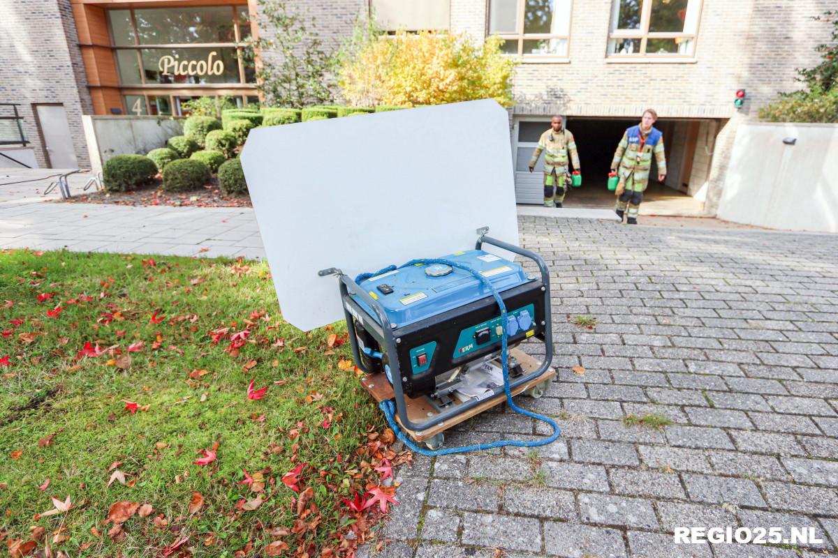 Brandweer in actie voor benzinelucht