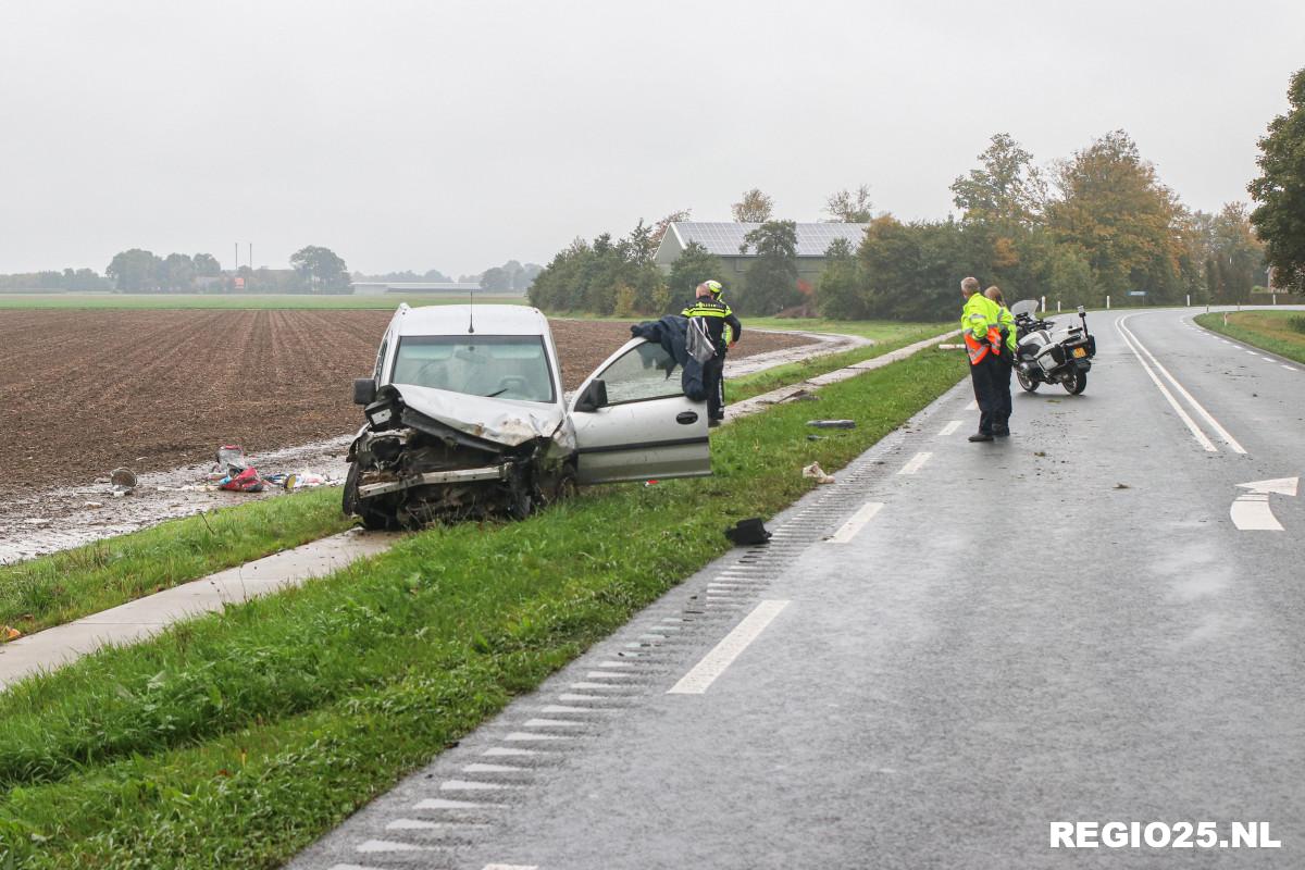 Marknesserweg afgesloten na éénzijdig ongeval