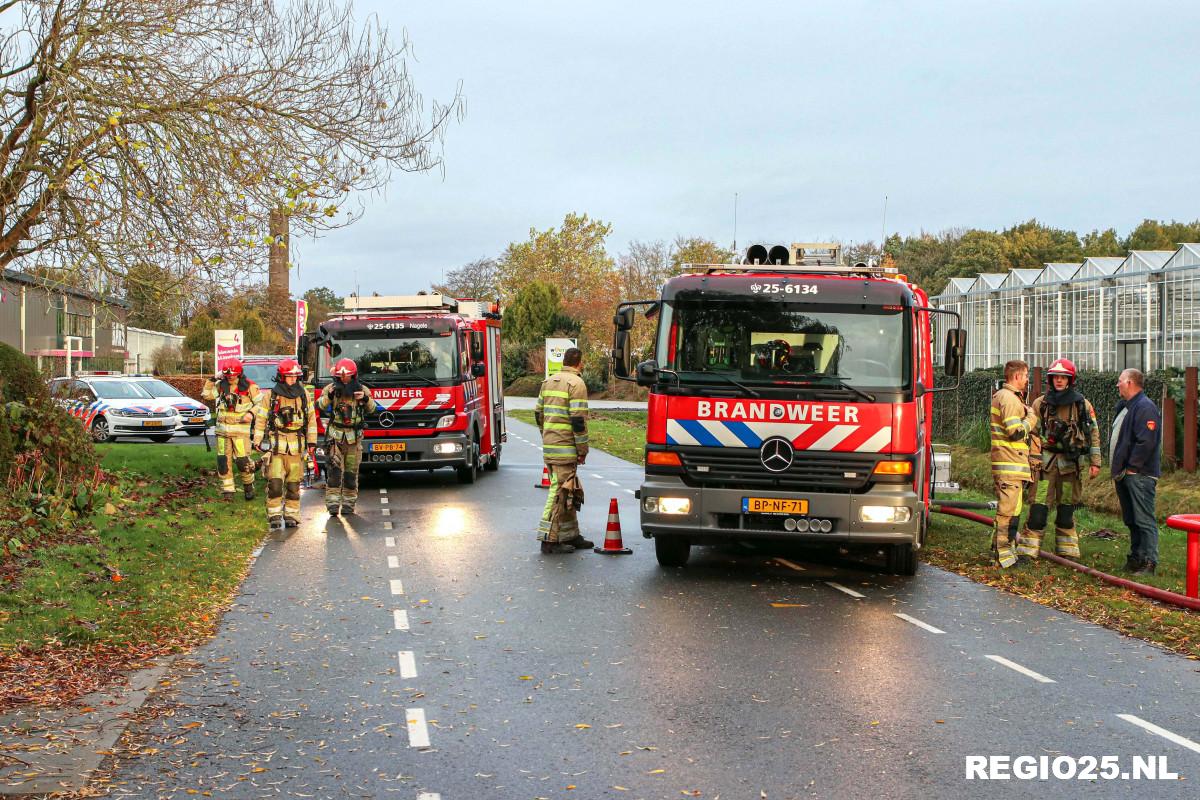 Brandweer rukt uit voor ‘brand’ bij Kwekerij Wouters