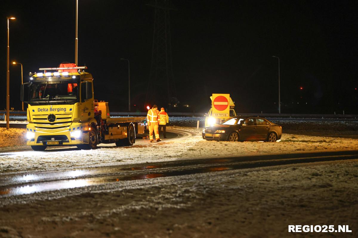 Glijpartijen in de sneeuw