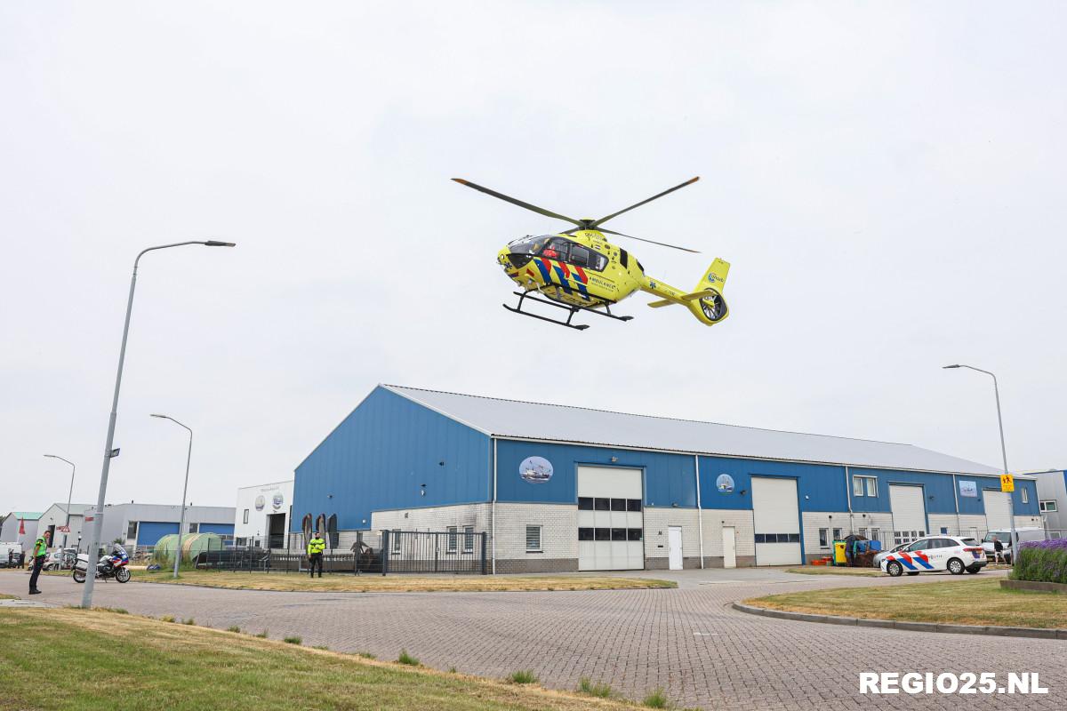 Traumahelikopter ingezet voor man met brandwonden