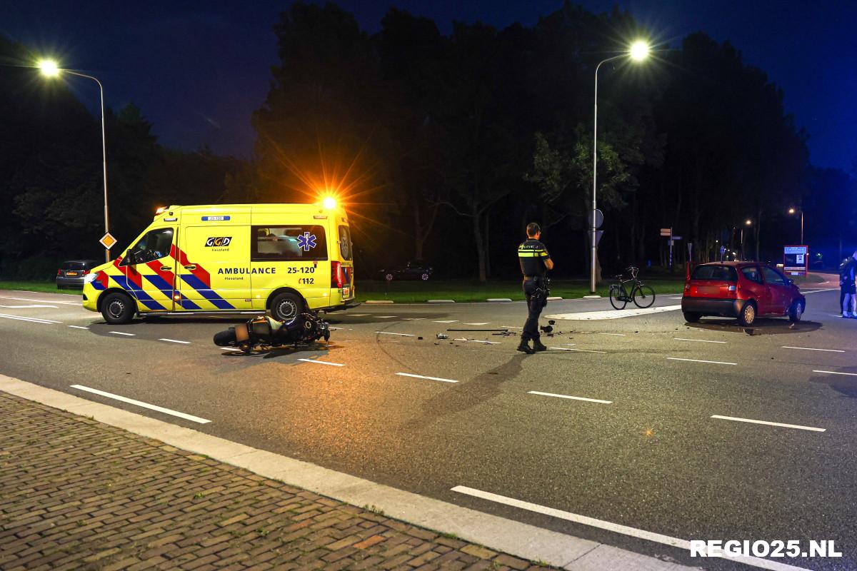 Motorrijder gewond bij aanrijding op Espelerweg