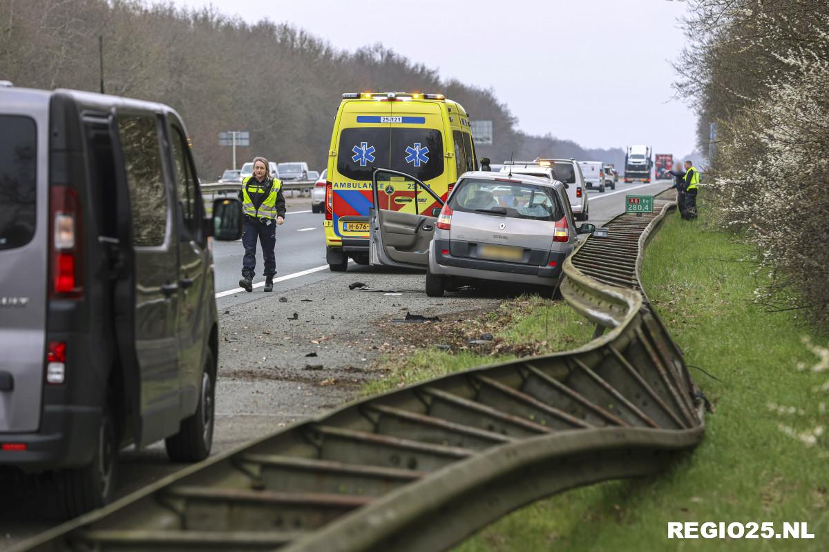 Flinke file na aanrijding op A6