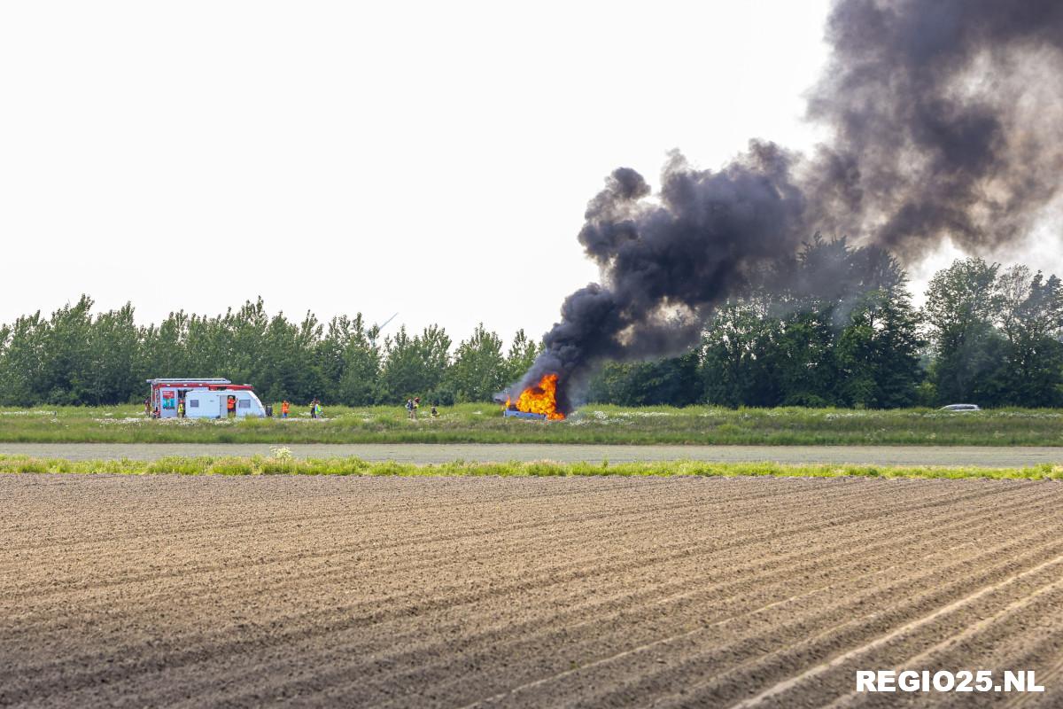 Weekendje weg eindigt met autobrand