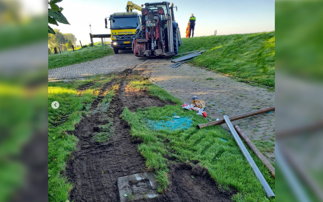 Flinke schade bij opmerkelijke situatie Noordermeerdijk