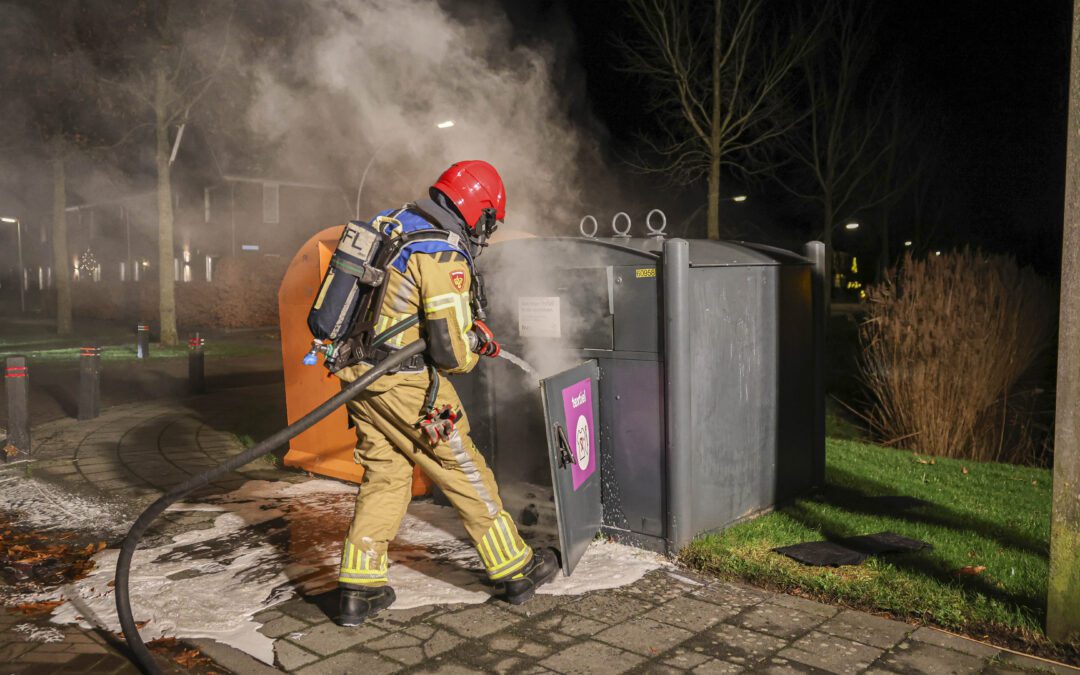 Kleding gaat verloren bij containerbrand