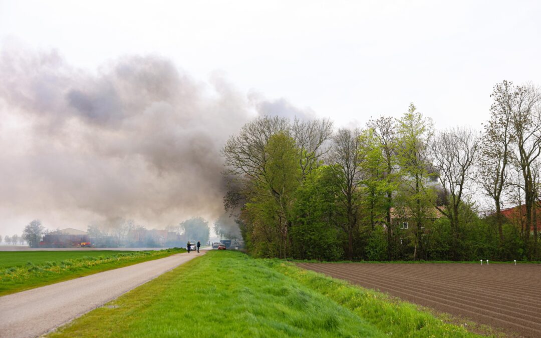 Grote brand aan Polenweg snel onder controle