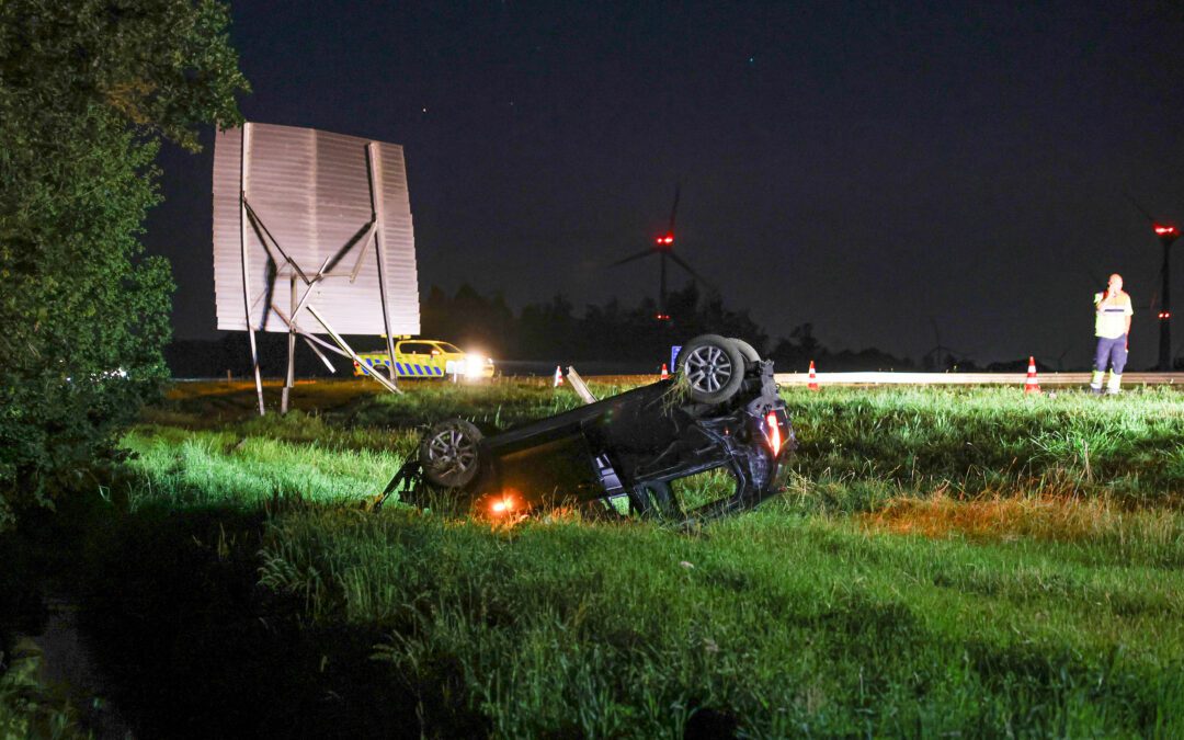 Automobilist gewond bij ongeval op A6