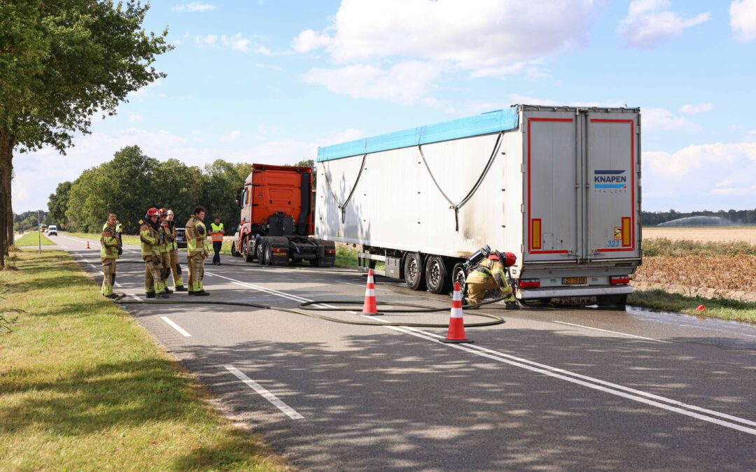N352 dicht na brand in vrachtwagentrailer