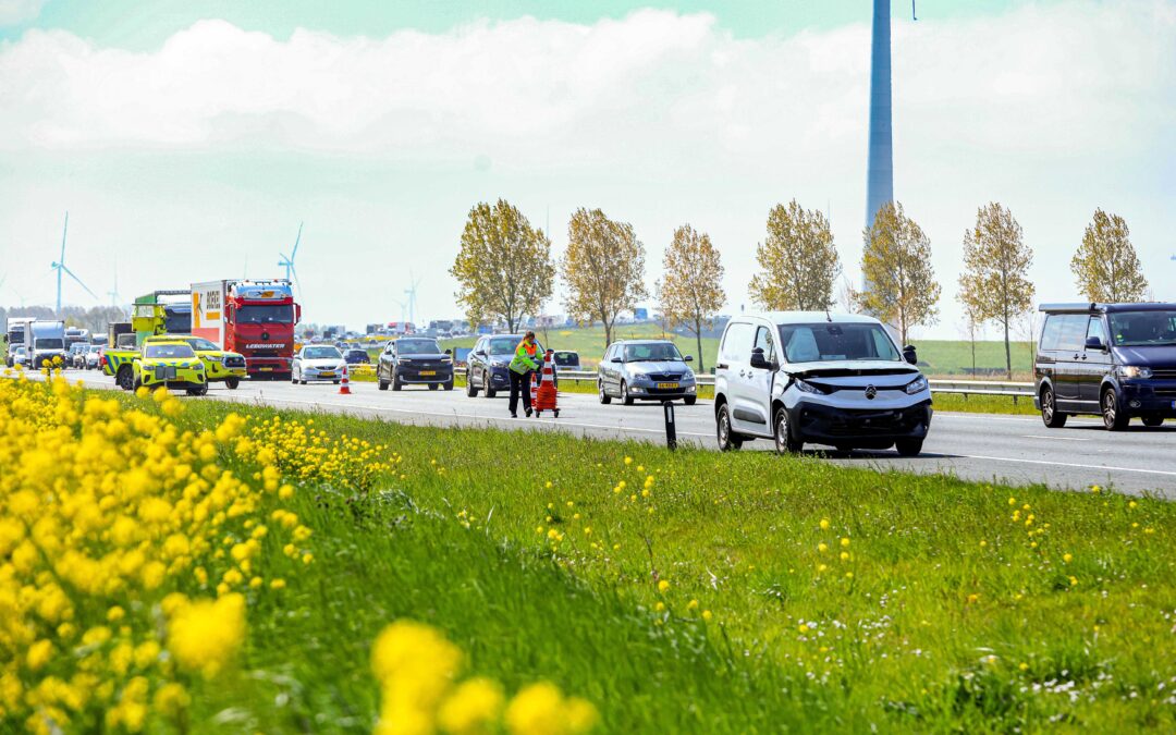 Weer ongeluk op A6, nu net na Ketelbrug